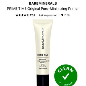NWT bareminerals VEGAN, Iconic “PrimeTime” Original Pore Minimizing Primer!